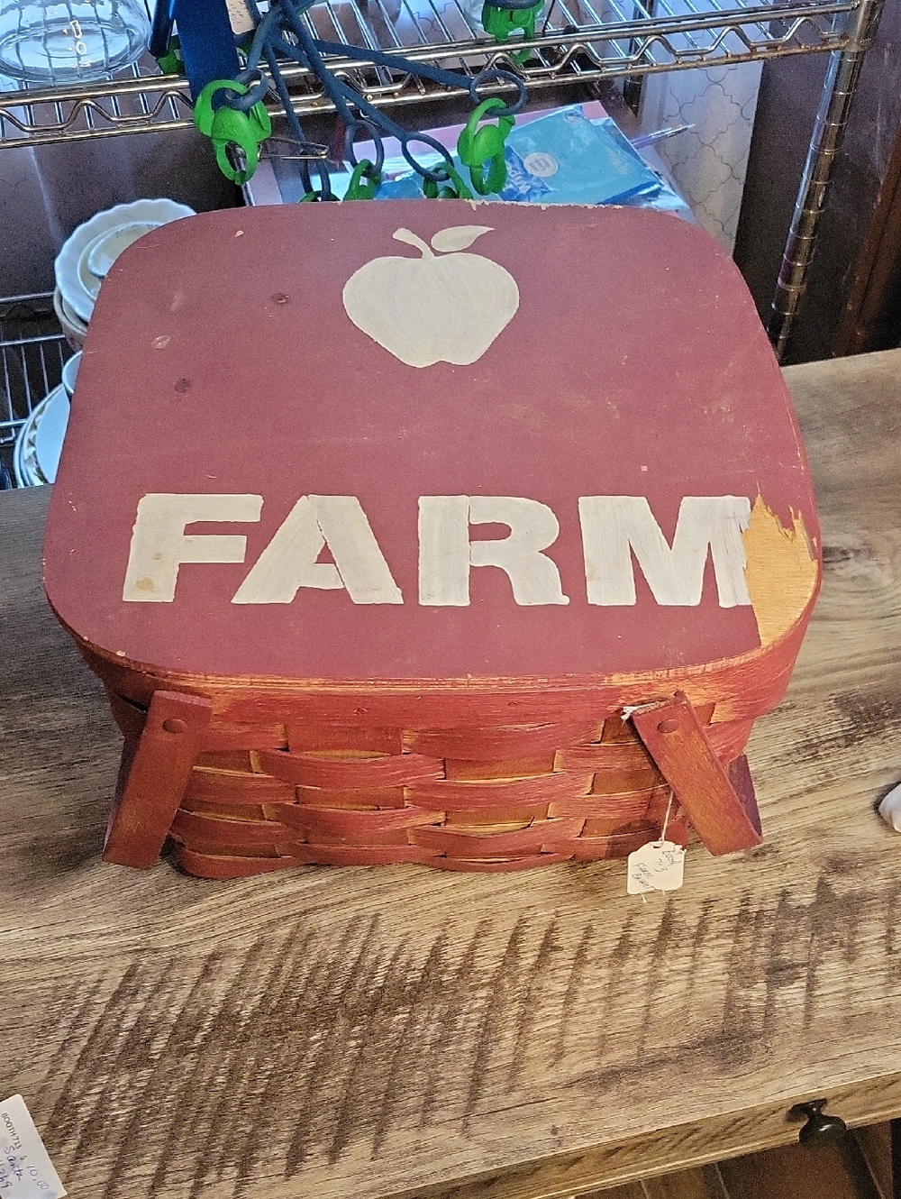 Farm Apple Decorative Basket - Red
